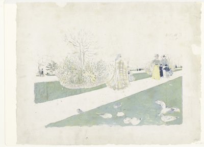 Walkers in the Tuileries Park in Paris by Edouard Vuillard
