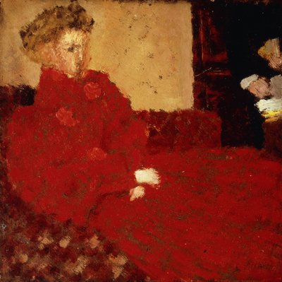 Woman in Red, Sitting by Edouard Vuillard
