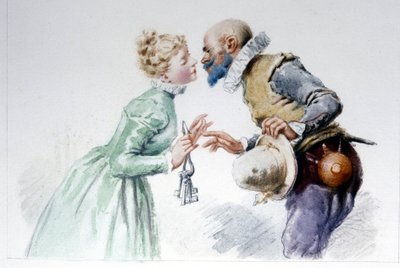 Bluebeard and his seven wives (illustration by Edouard de Beaumont) by Edouard de (after) Beaumont