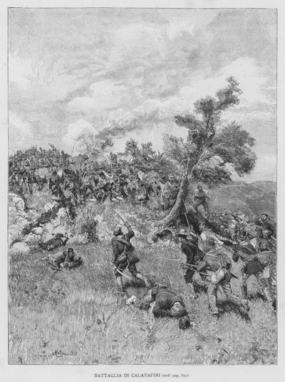 Battle of Calatafimi by Edouardo Matania