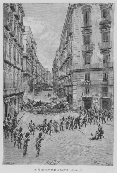 May 15, 1848 in Naples by Edouardo Matania