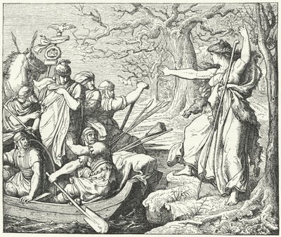 The Roman General Nero Claudius Drusus on the River Elbe, 9 BC by Eduard Bendemann