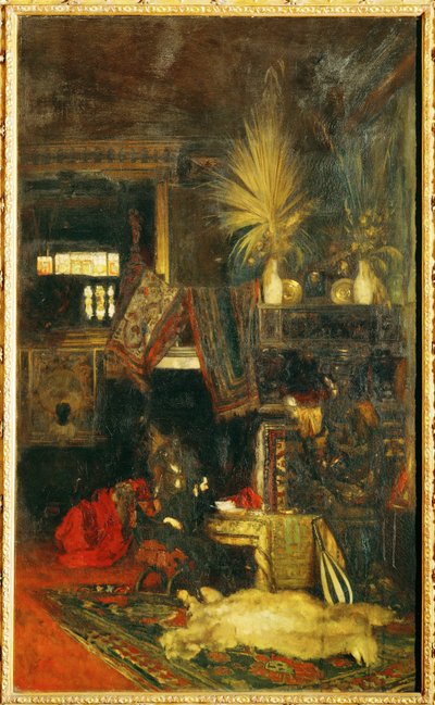 Painter Hans Makart in His Studio by Eduard Charlemont