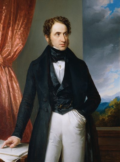Portrait of the Violinist and Composer Josef Benesch by Eduard Ender