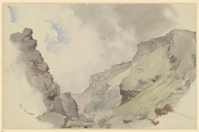 Cut through a Mountain Ridge by Eduard Gaertner