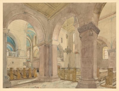 Interior of the Collegiate Church of St. Peter on Petersberg near Halle an der Saale by Eduard Gaertner