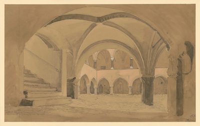 Castle Courtyard in Heilsberg by Eduard Gaertner