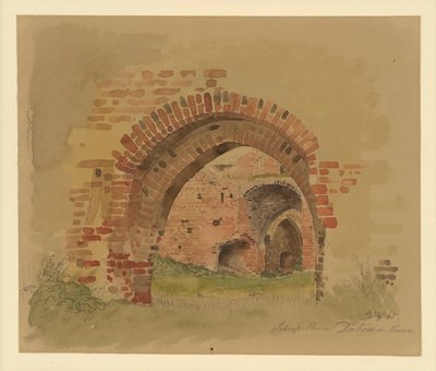 Castle Ruins of Diebow near Thorn by Eduard Gaertner