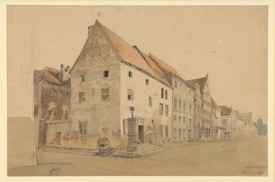 Street in Thorn with the Birthplace of Nicolaus Copernicus by Eduard Gaertner