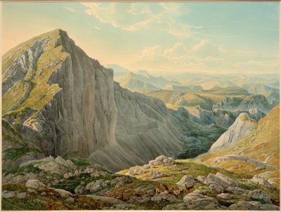 The Great Höllstein with the View Towards Mariazell by Eduard Gurk