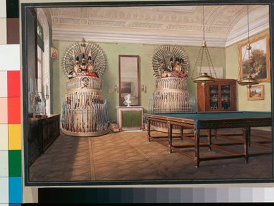 The Billiard Room of Emperor Alexander II by Eduard Hau