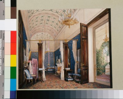 Interiors of the Winter Palace: The Dressing Room of Empress Alexandra Fyodorovna by Eduard Hau