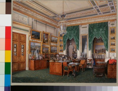 Interiors of the Winter Palace: The Study of Emperor Alexander II by Eduard Hau