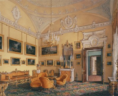 Interiors of the Winter Palace. The First Reserved Apartment. The Drawing-Room of Duke Maximilian Le by Eduard Hau