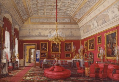 Interiors of the Winter Palace. The First Reserved Apartment. The Large Study of Grand Princess Maria Nikolayevna by Eduard Hau