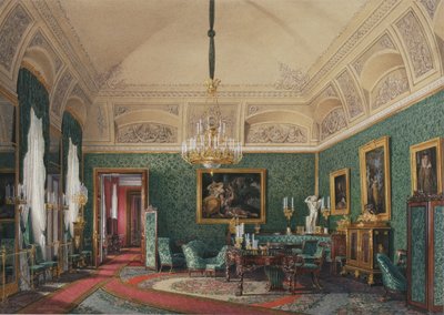 Interiors of the Winter Palace. The First Reserved Apartment. The Small Study of Grand Princess Maria Nikolayevna, 1867 by Eduard Hau
