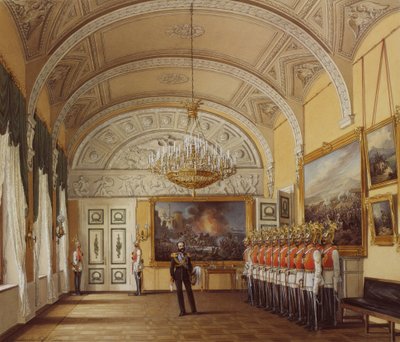 Interiors of the Winter Palace. The Guardroom, 1864 by Eduard Hau