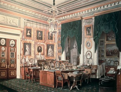 The Study of Alexander III at Gatchina Palace, c.1881 by Eduard Hau
