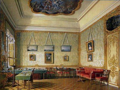 The Working or Small Study of Emperor Alexander I at the Great Palace in Tsarskoye Selo by Eduard Hau