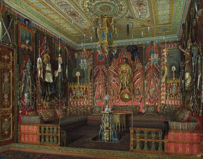 Turkish Room in the Catherine Palace in Tsarskoye Selo, Mid 19th century by Eduard Hau