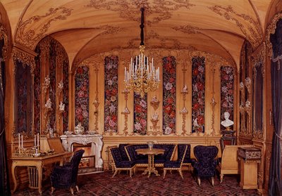 View of the Oak Cabinet of Alexandra Fyodorovna by Eduard Hau