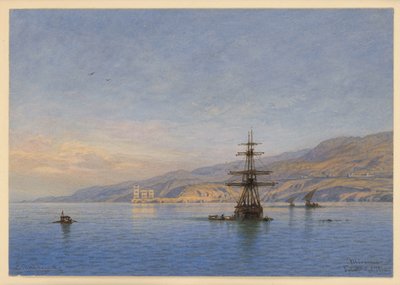 Miramare Castle in the Bay of Grignano near Trieste by Eduard Hildebrandt