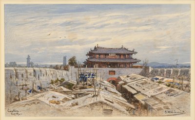 South Gate in Canton by Eduard Hildebrandt