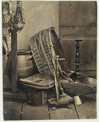 Still Life with Sword, Basket, and Stove Accessories by Eduard Isaac Asser