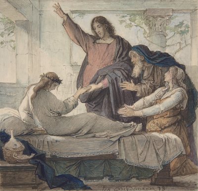 The Raising of the Daughter of Jairus by Eduard Julius Friedrich Bendemann