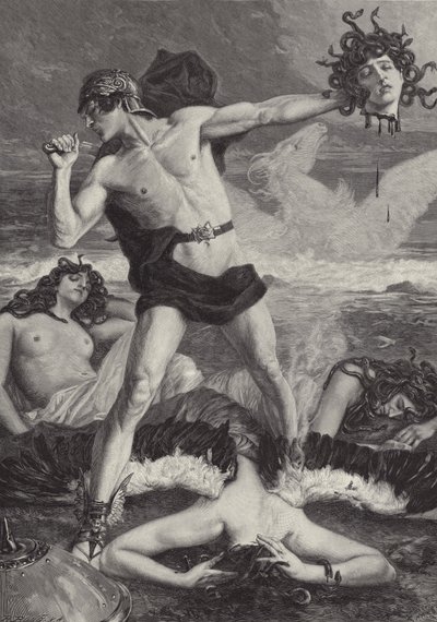 Perseus Beheads Medusa by Eduard Kaempffer