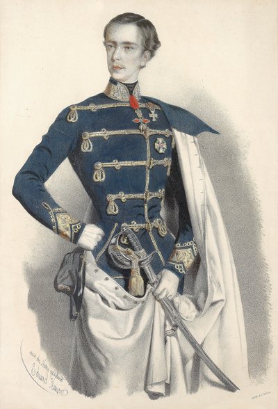 Portrait of Emperor Franz Joseph I of Austria, in Hungarian uniform by Eduard Kaiser