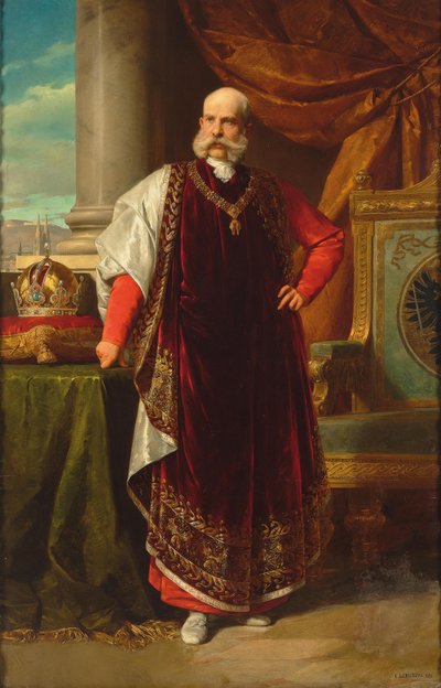 Portrait of Franz Joseph I of Austria as Grand Master of the Golden Fleece by Eduard Lebiedzki