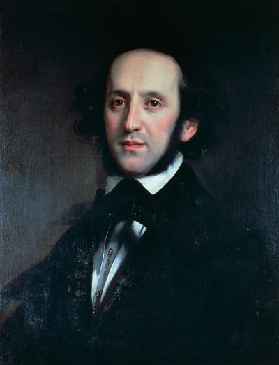 Portrait of the Composer and Conductor Felix Mendelssohn by Eduard Magnus