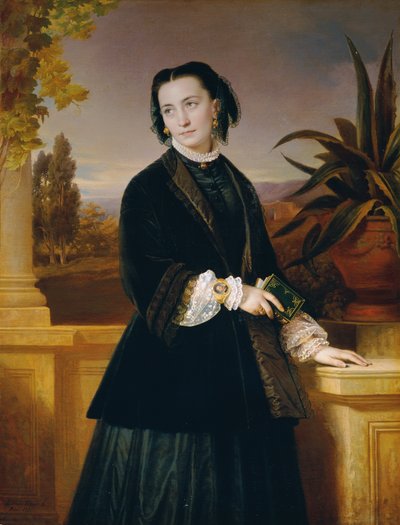 Auguste Engerth, the Wife of the Artist by Eduard Ritter von Engerth