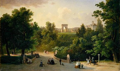 View from the Karlsaue Gardens to the Friedrichsplatz by Eduard Stiegel