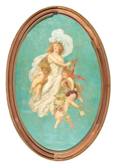 Central Part of a Painted Ceiling (Allegory of Song) by Eduard Theodor Ritter von Grützner