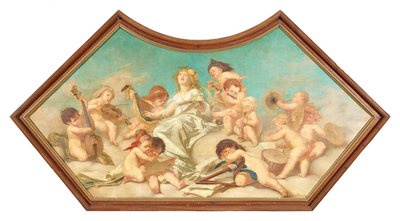 Part of a Ceiling Painting (Allegory of Music - Saint Cecilia) by Eduard Theodor Ritter von Grützner