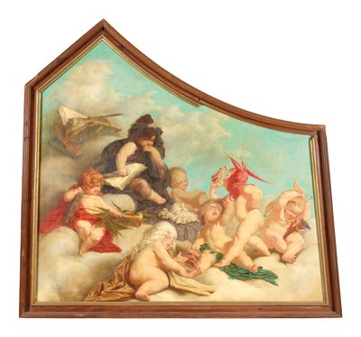 Part of a Ceiling Painting (Putti Allegories) by Eduard Theodor Ritter von Grützner