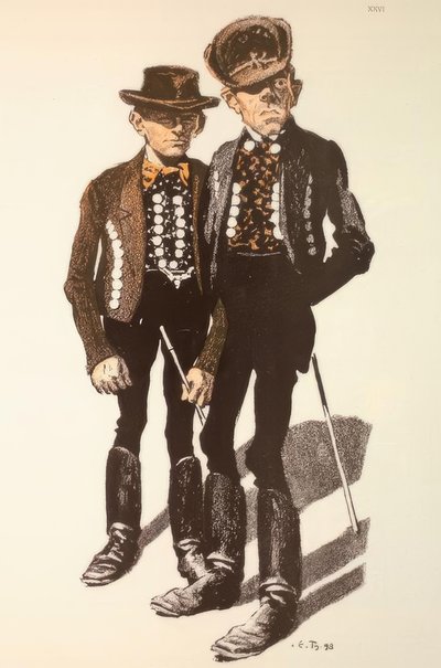 The Connoisseur. You, Loisl, look here, there goes my lawyer. by Eduard Thöny