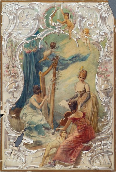 Song (Design for a Mural in the Varieté Ronacher, Vienna) by Eduard Veith