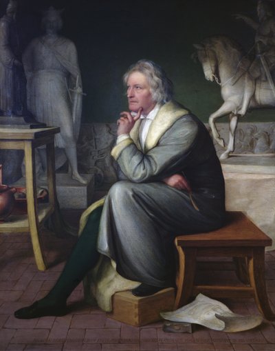 Bertel Thorvaldsen in His Studio at Rome, 1834 by Eduard von Heuss