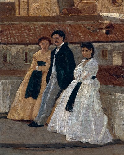 The Terrace (detail) by Eduardo Dalbono