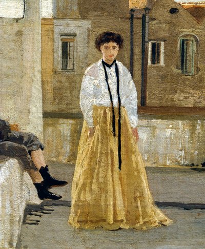 The terrace (detail) by Eduardo Dalbono
