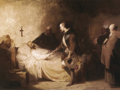 Don Juan of Austria Visits Miguel de Cervantes by Eduardo Javier Ramon Cano de la Pena