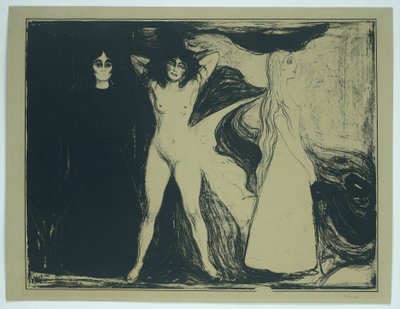 Women in three stages (original title: Woman (sphinx)) by Edvard Munch (signed by artist)