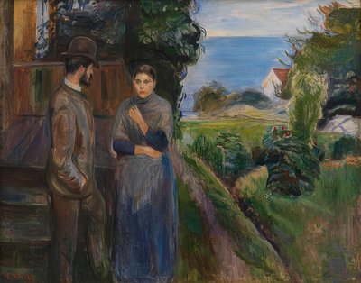 Evening Conversation. 1889 by Edvard Munch