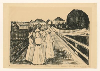 On the Bridge by Edvard Munch