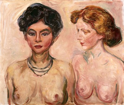 Double Portrait (Blond and Black) by Edvard Munch