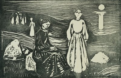 Women on the Seashore on a Summer Night by Edvard Munch