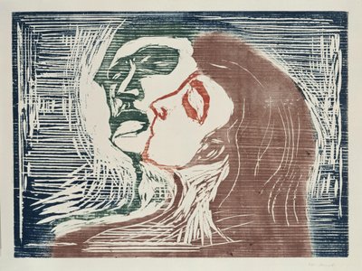 Head to Head (Man and Woman Kissing) by Edvard Munch